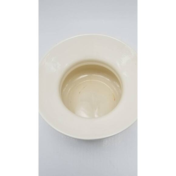 Vintage Lionstone Pottery Spittoon, Ceramic Blue Rose, Country Home Decor - Picture 3 of 7